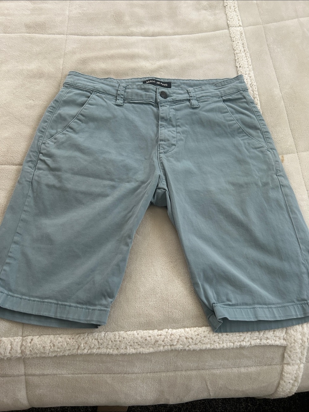 Mavi Men's Light Blue Flat Front Shorts